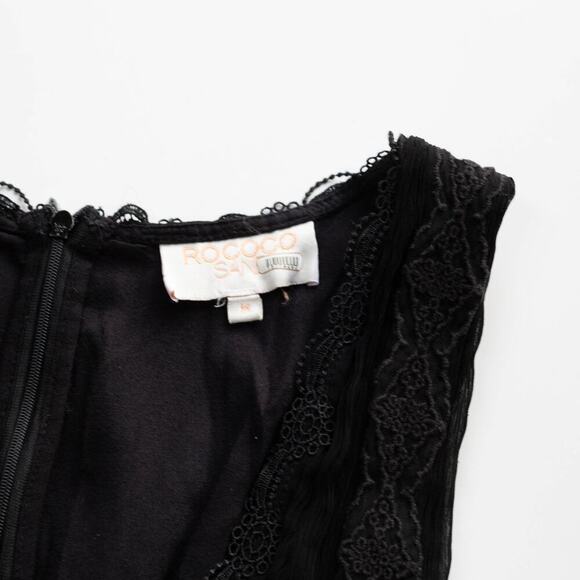 ROCOCO SAND Black Lace Dress - Size M - Picture 5 of 9